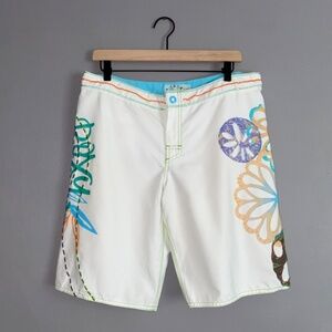 ROXY Women's 11 Sand Dollar Embellished Bermuda White Board Shorts